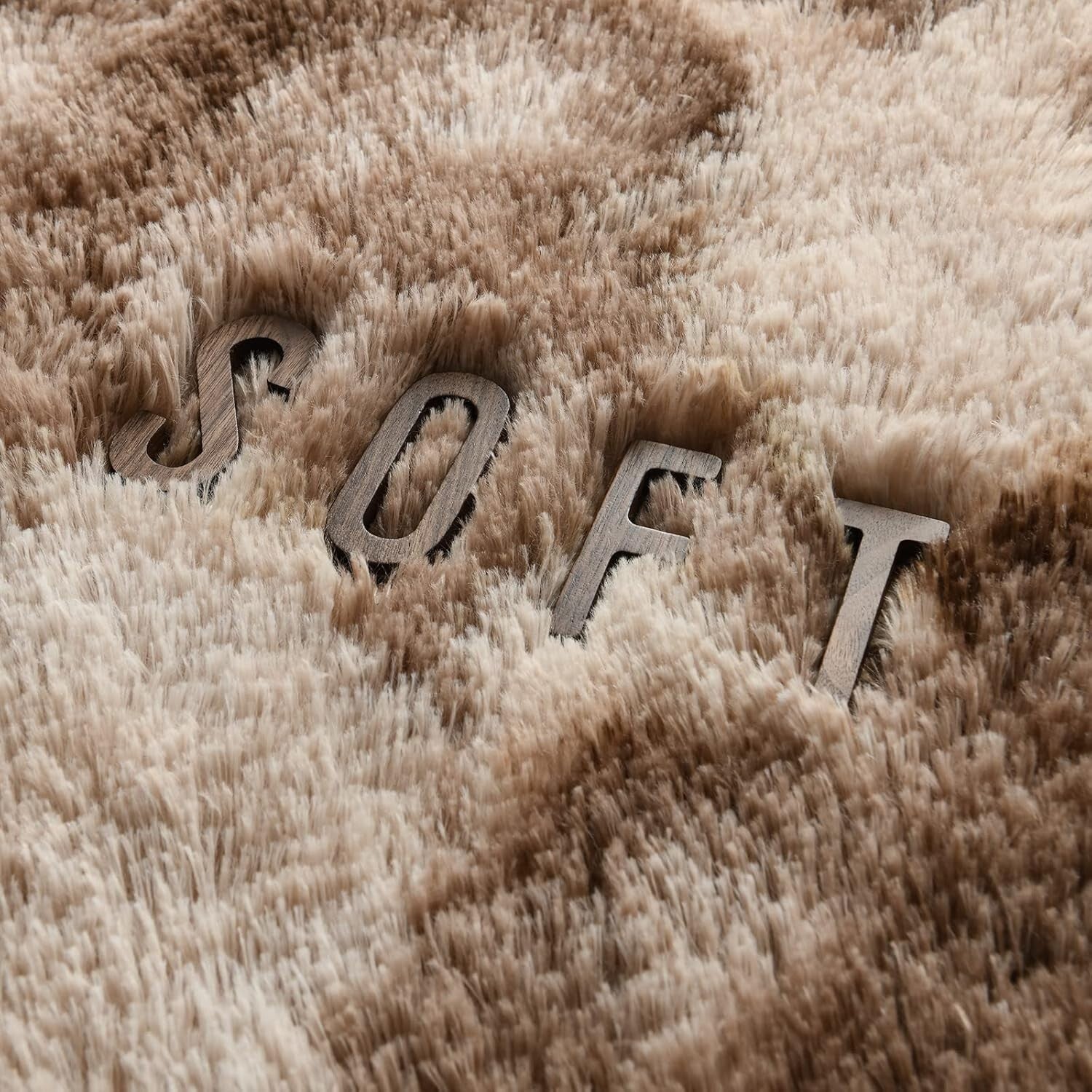 5x7 Tie-Dye Shag Area Rug: Super Soft Fluffy Carpet for Modern Living Rooms