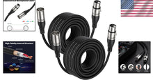 Load image into Gallery viewer, 2-Pack of 50ft XLR Cables - Professional Quality Mic &amp; Speaker Audio Connection