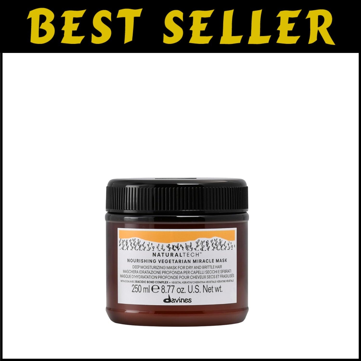 Miracle Mask for Dry Hair - Vegetarian Deep Moisturizing Treatment, 8.77 Fl. Oz.