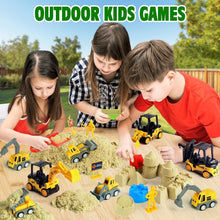 Load image into Gallery viewer, Large 36Pc Construction Sand Play Set with Trucks, Workers &amp; Molding Accessories
