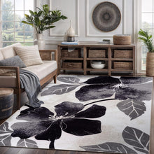 Load image into Gallery viewer, Contemporary Floral Design 6'7" x 9' Indoor Rug - Non-Slip Rubber Backing