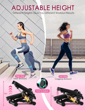 Load image into Gallery viewer, Portable Mini Stepper with Resistance Bands - Adjustable Height 330LBS Capacity