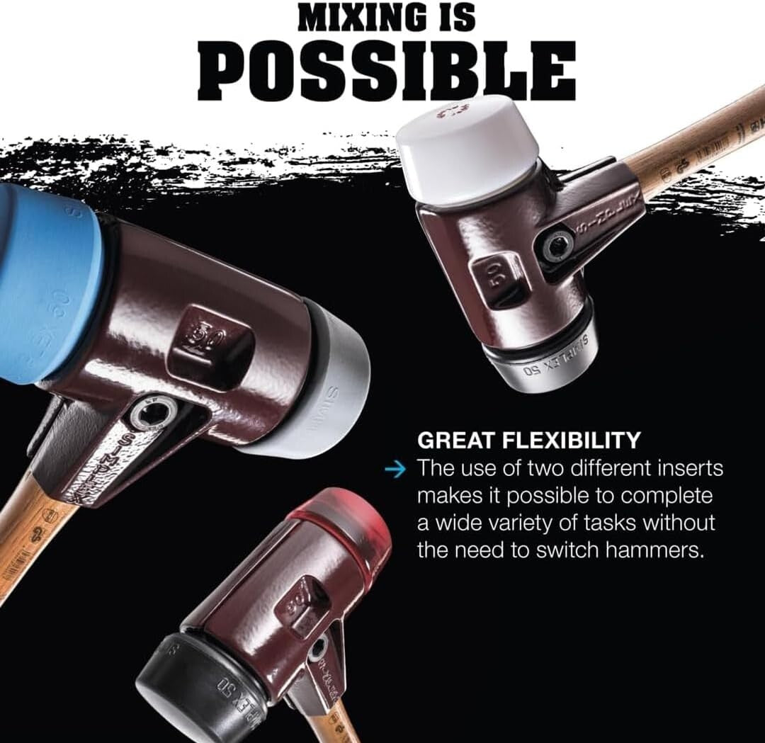 Highly Durable 22 oz Soft-Face Hammer - Cast Iron and Vibration-Damping Design