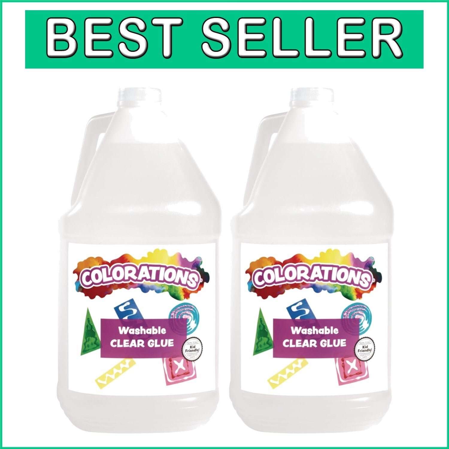 2 Gallon Washable Clear Glue - Non-Toxic, Quick Drying & Versatile for Crafts