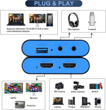 Load image into Gallery viewer, Versatile HDMI Capture Card for Streaming &amp; Recording - Mac &amp; Windows Compatible