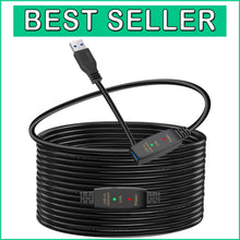 Load image into Gallery viewer, Super Speed 30ft USB 3.0 Extension Cord for Gaming &amp; Device Connectivity