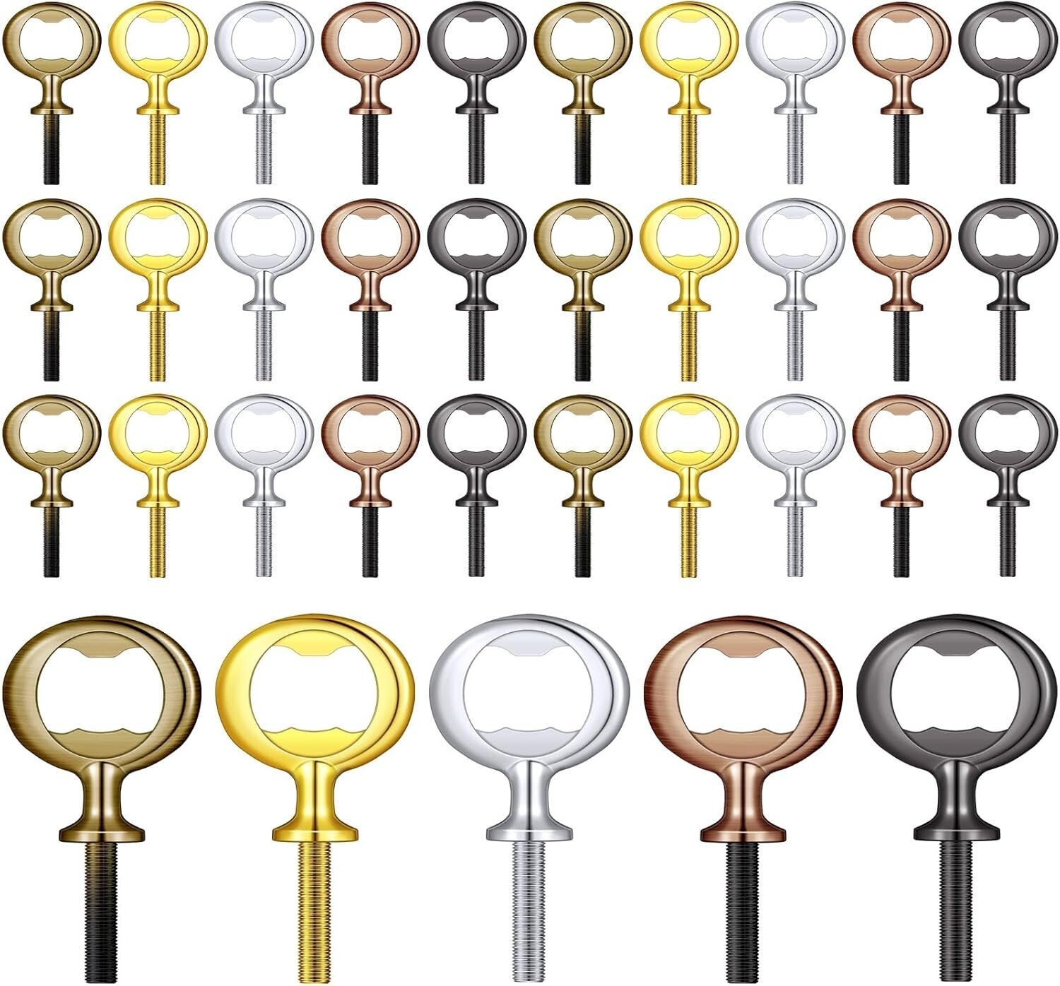 30-Piece Stainless Steel Bottle Opener Kit - DIY Craft for Events & Gifting