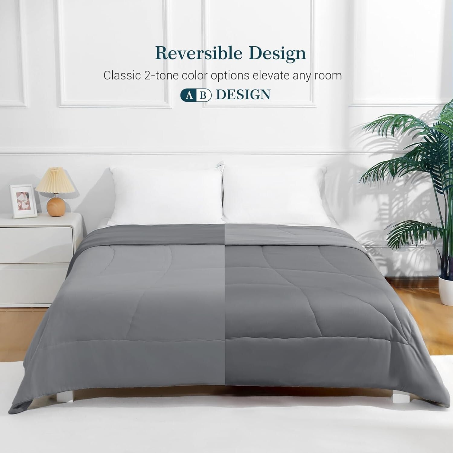 Twin Cooling Comforter - Lightweight, Breathable Hyperallergenic Summer Blanket