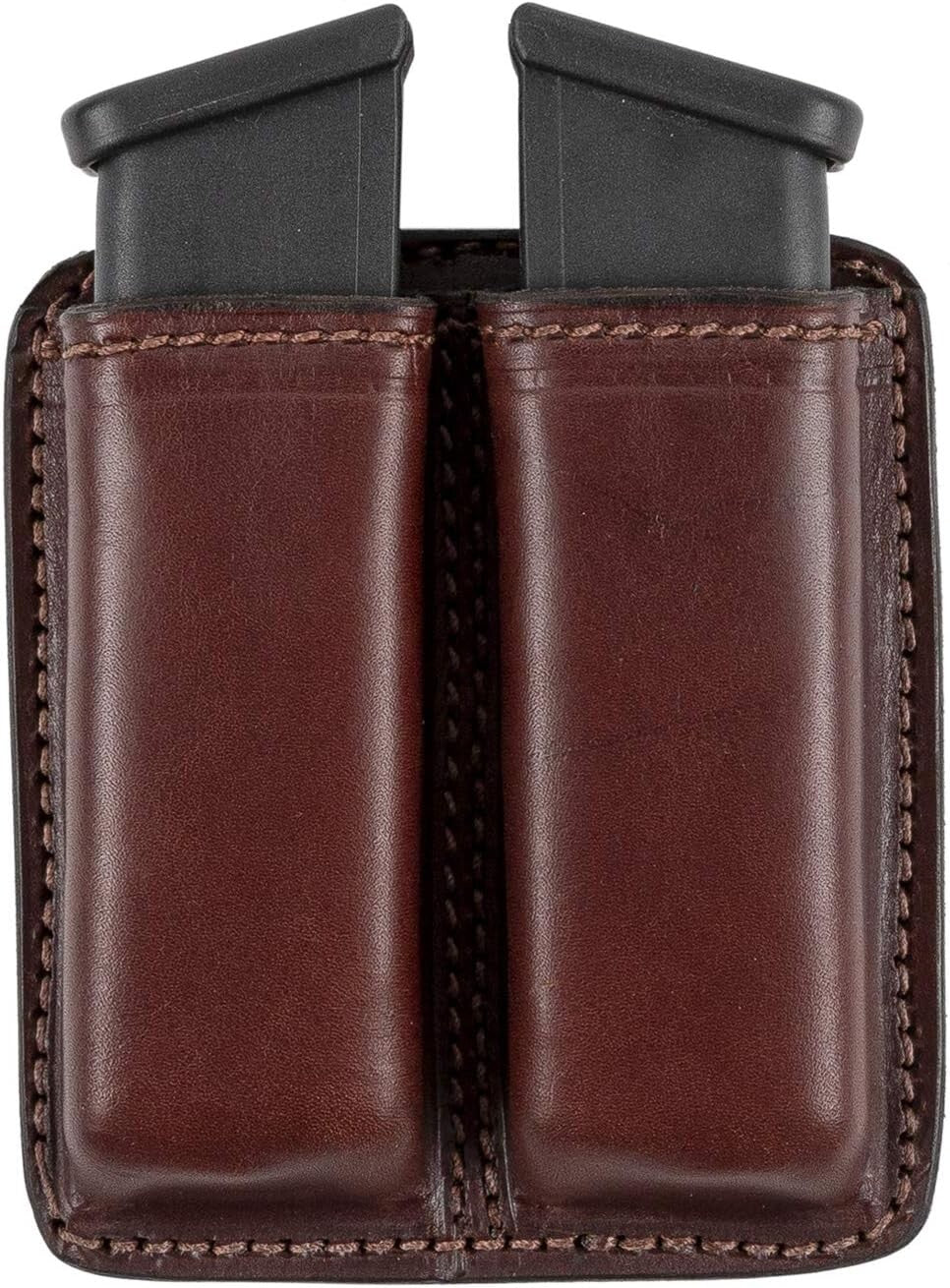 Versatile IWB/OWB Magazine Holder - Handmade Leather for Double Stack Mags