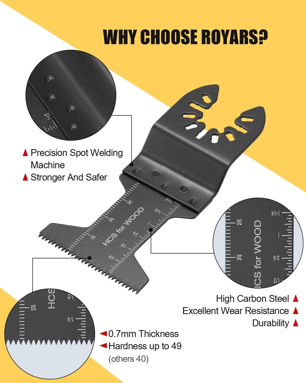 Efficient 50pcs Quick Release Oscillating Blades for All Your DIY Projects