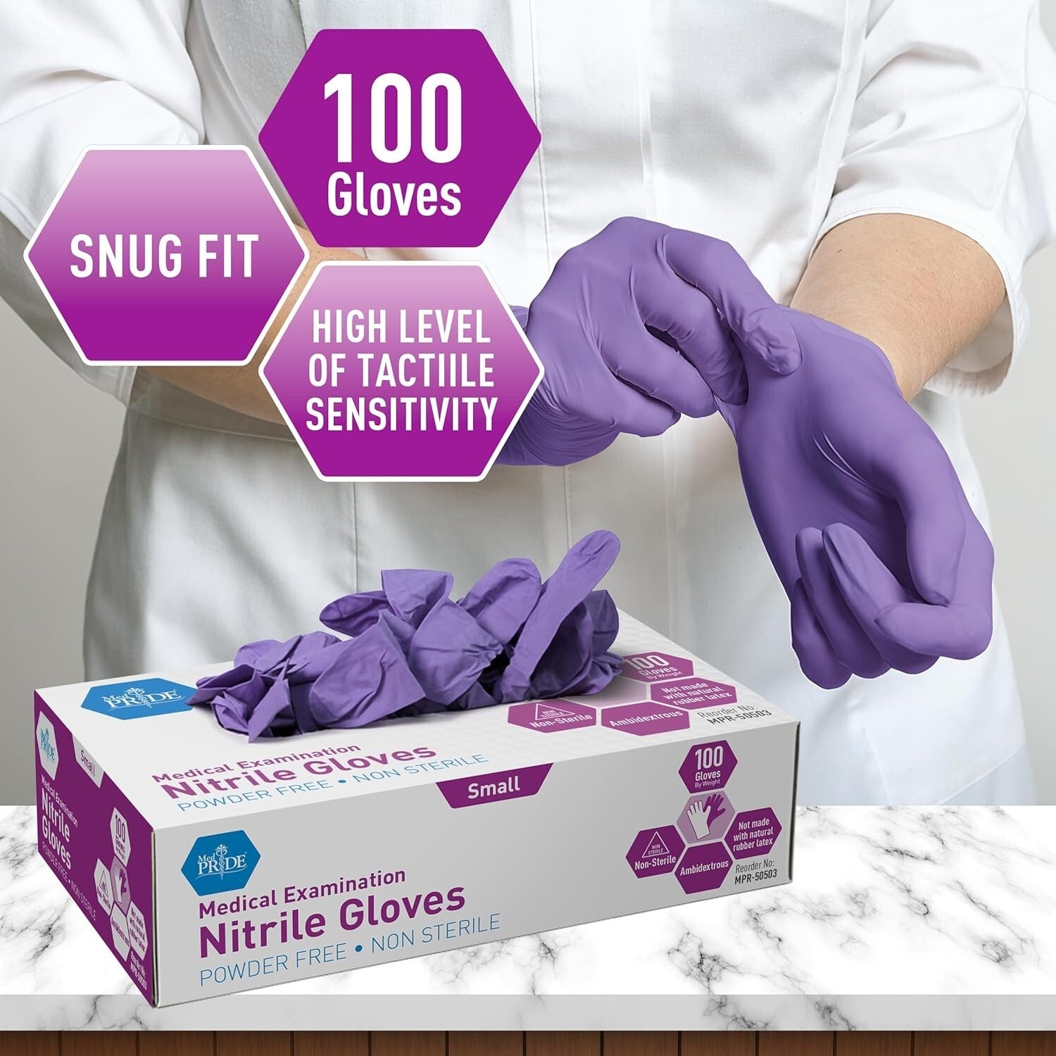 Premium Powder-Free Nitrile Gloves, Small (Case of 1000) - Comfort and Dexterity
