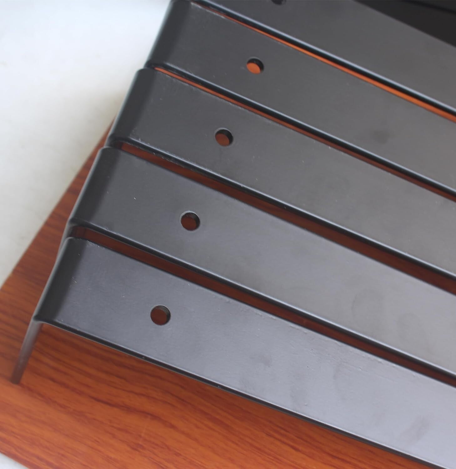 Multi-Purpose 24 Pack of Heavy-Duty Black Shelf Supports - Easy Install Design