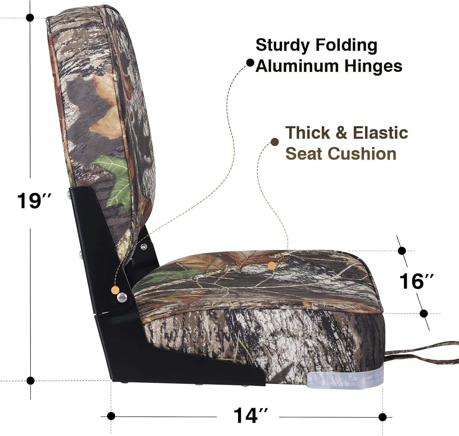 Durable Marine-Grade Vinyl Boat Seats - Ergonomic Pair with Easy Installation