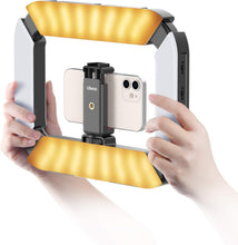 Load image into Gallery viewer, Portable Cell Phone Stabilizer with High-CRI Ring Light for Vlogging &amp; Streaming