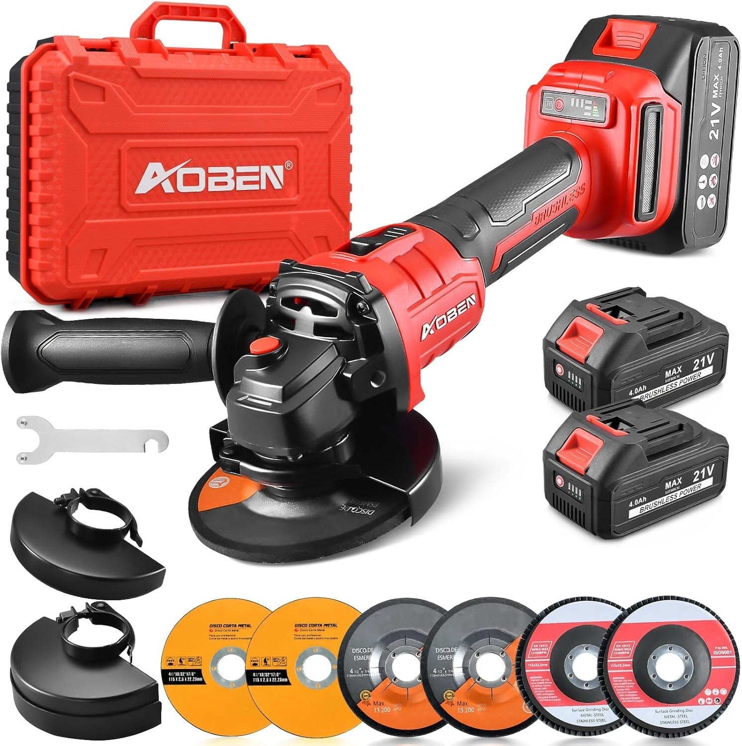 Versatile Cordless Grinder 4-1/2" - Includes 2 Wheels, Fast Charger & More!