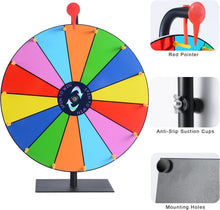 Load image into Gallery viewer, Portable 16" Prize Wheel with Clicker - Ideal for Trade Shows &amp; Gatherings
