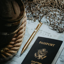 Load image into Gallery viewer, Compact Brass EDC Twist Pen with Refillable Cartridge - Sophisticated Design