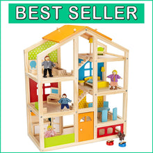 Load image into Gallery viewer, Skylar Wooden Dollhouse: 23.75-Inch with 20 Accessories &amp; 5 Dolls - Fun Playset