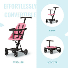 Load image into Gallery viewer, Convertible Stroller to Scooter for Kids - Lightweight &amp; Portable in Pink