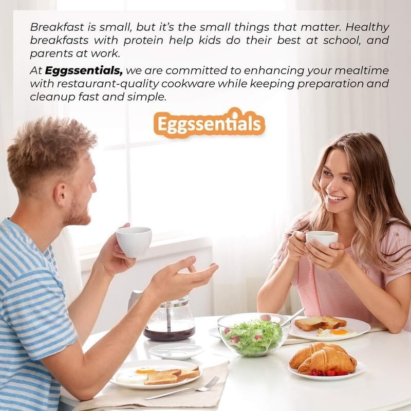 Versatile Egg Maker: Nonstick Frying Pan and Poacher Set with 4 Cup Capacity