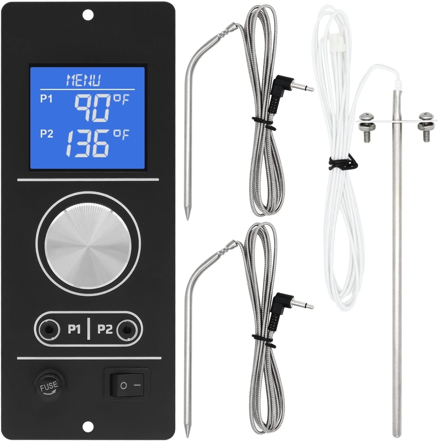 RTD Sensor Digital Thermostat for Camp Chef Pellet Grills with Dual Probe Setup