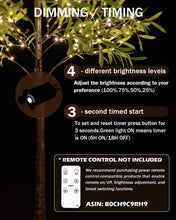 Load image into Gallery viewer, Dimmable Waterproof Olive Tree - 6ft of Warm White LED Elegance for Any Occasion