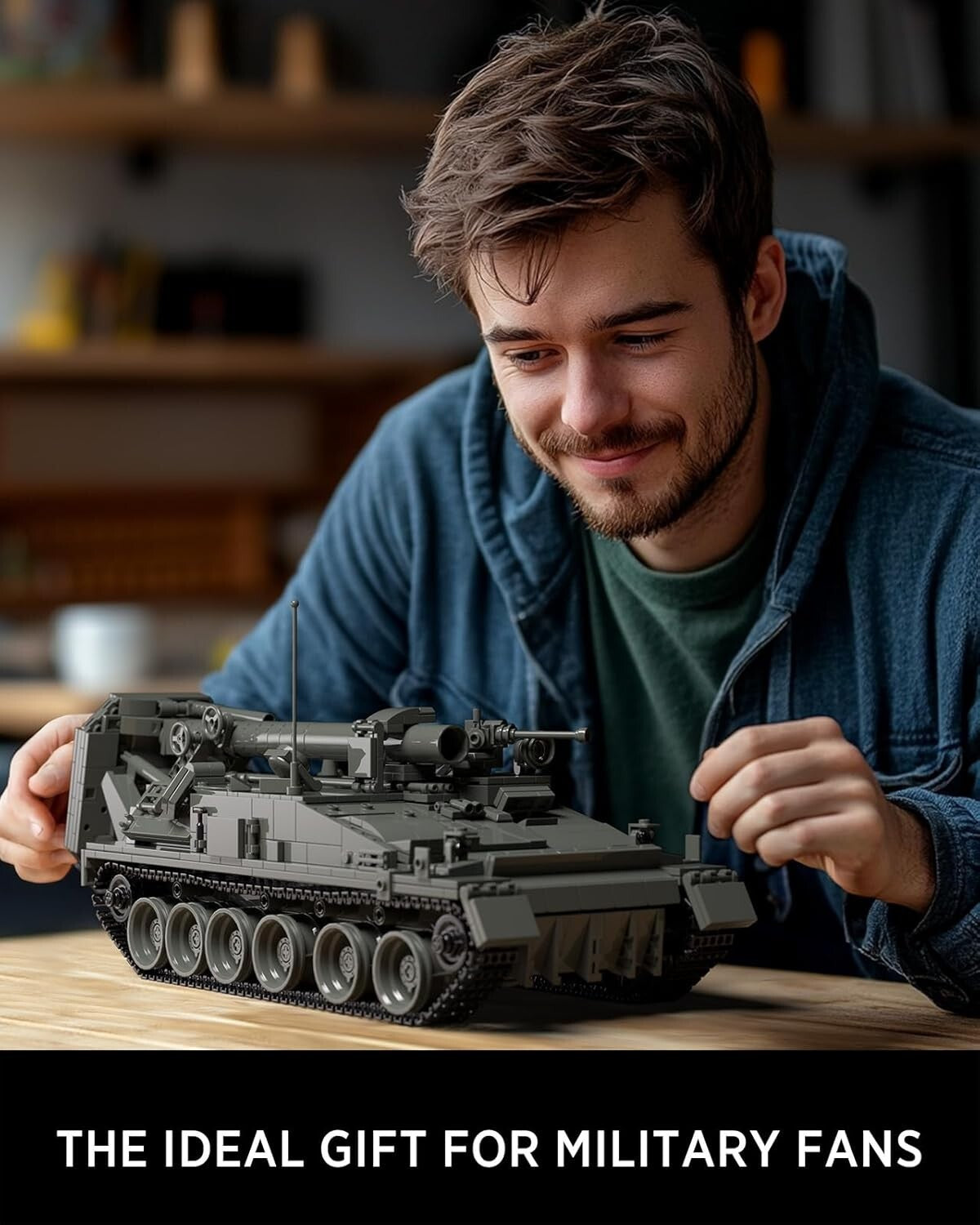Detailed Self-Propelled 2S4 Tank Model – 1,438 PCS for Home or Office Decor