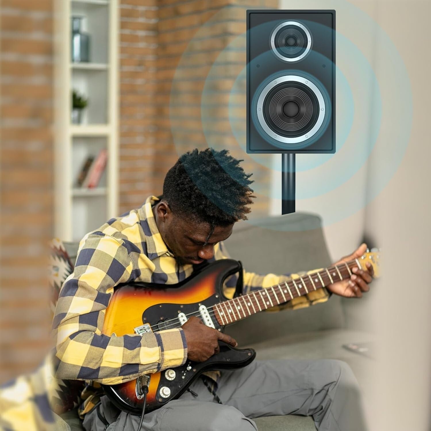 Foldable Speaker Tripod Stands - Adjustable Height for PA and Studio Monitors