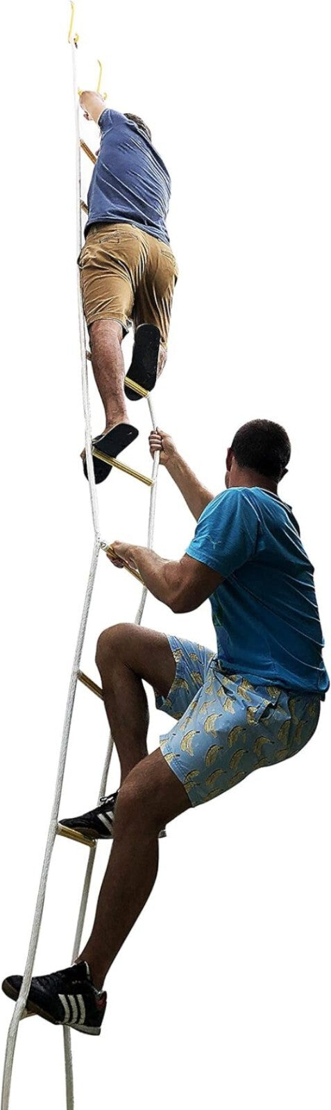 Compact Weather Resistant 8ft Rope Ladder - Ideal for Emergencies & Tree Houses