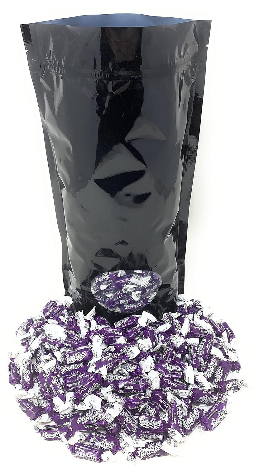 Bulk Grape Flavor Frooties Taffies - 5 lb Resealable Bag of 735+ Chewy Treats