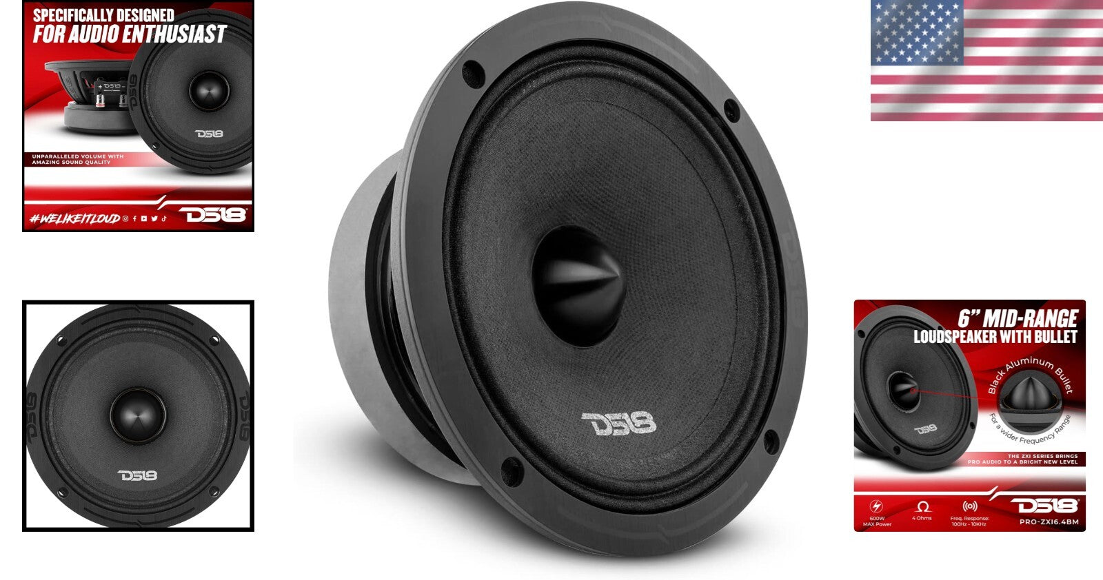 Crystal-Clear 6.5" PRO-.4BM Audio Speaker - 97dB Sensitivity for Cars and Trucks