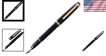 Load image into Gallery viewer, Namiki Falcon Fountain Pen - Elegant Black Barrel with Gold Accents, Medium Nib