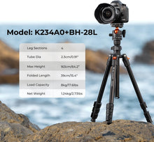 Load image into Gallery viewer, Effortless Outdoor Shooting with 64 Inch Lightweight Tripod &amp; Smartphone Clip