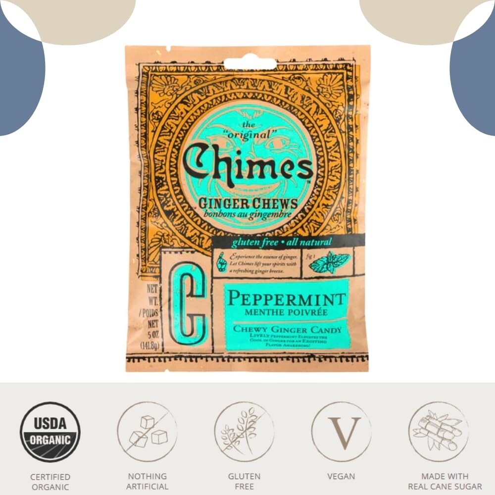 Chimes Ginger Chews Large 5 Flavor Variety Pack - Vegan & Gluten-Free Delight