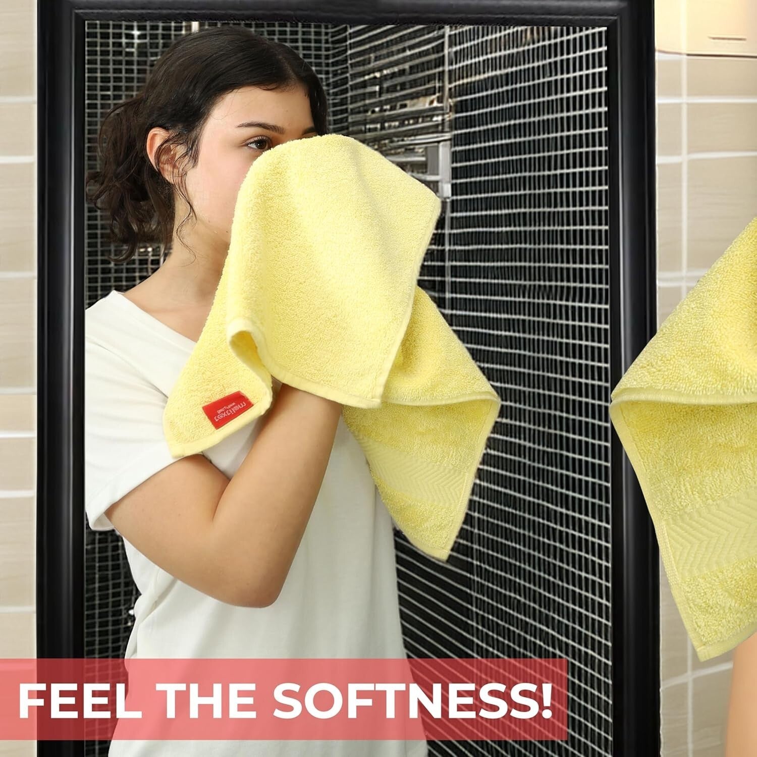 Ultra-Soft 100% Turkish Bath Towel Set - 6 Pcs Includes Hand & Washcloths