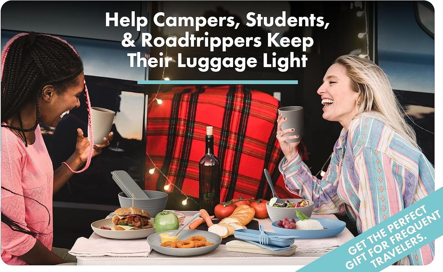 Eco-Friendly Wheat Straw Dinnerware Set - Perfect for Picnics and Casual Dining