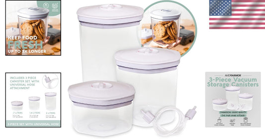 Airtight Vacuum Food Containers - Durable, BPA Free, Effortless Kitchen Storage