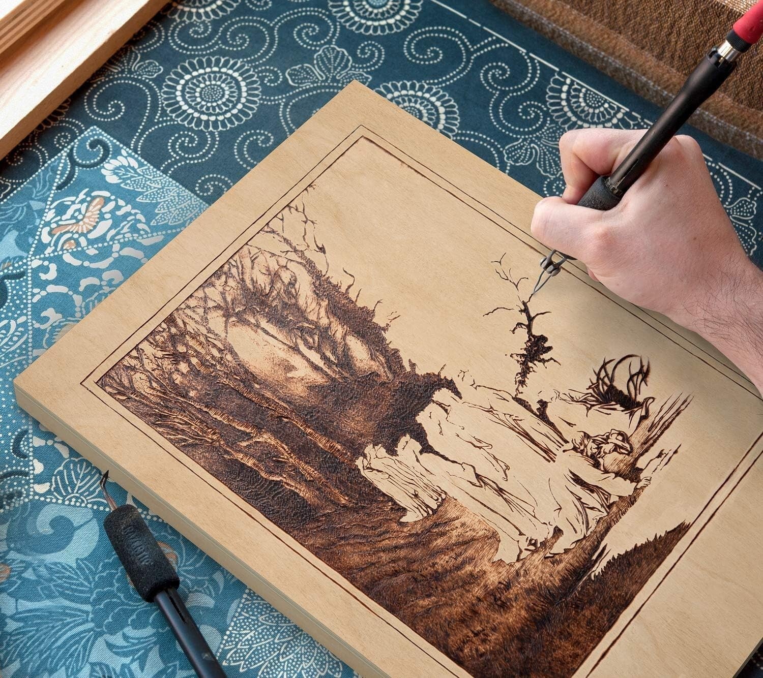 Versatile Birch Wood Panels for Acrylic, Oil, and Encaustic Painting - 5 Pack