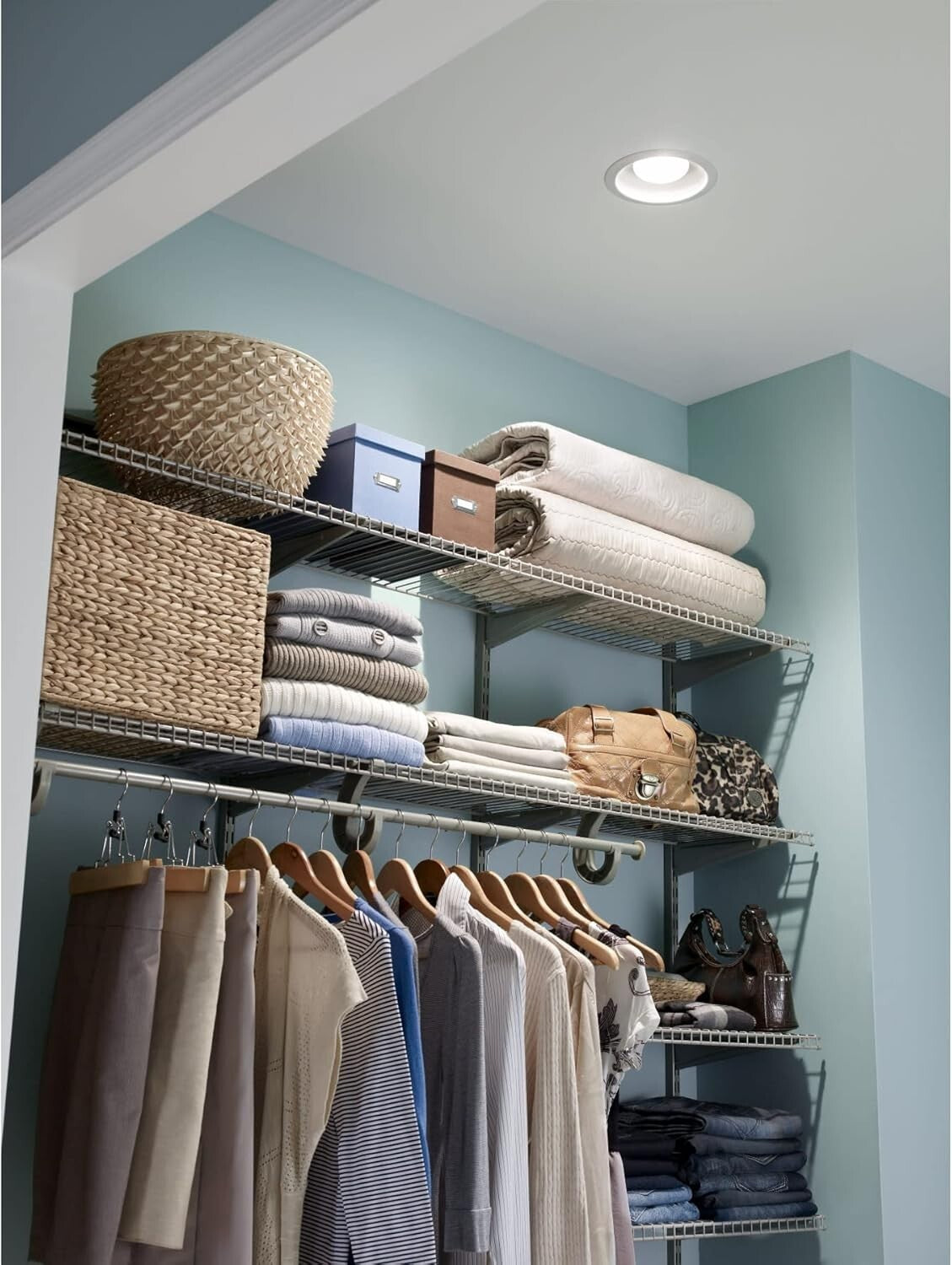 Compact Recessed Ventilation Fan with Light - 70 CFM, Ideal for Kitchen & Bath