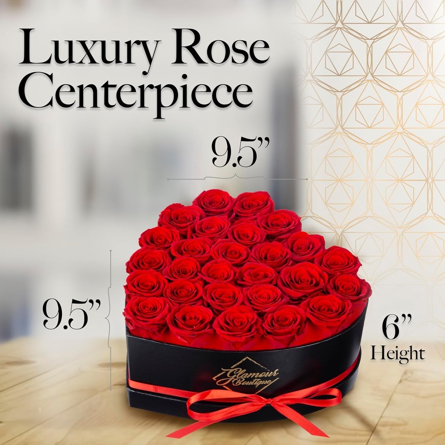 Forever Roses: 27 Elegant Preserved Flowers in Heart Shaped Box - No Upkeep!