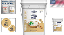 Load image into Gallery viewer, Versatile Long Grain White Rice in 4-Gallon Pail - Perfect for Camping &amp; Storage