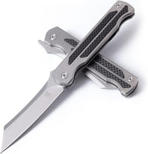 Load image into Gallery viewer, Titanium Folding Pocket Knife with S35VN Steel Blade - Ideal for Camping Use