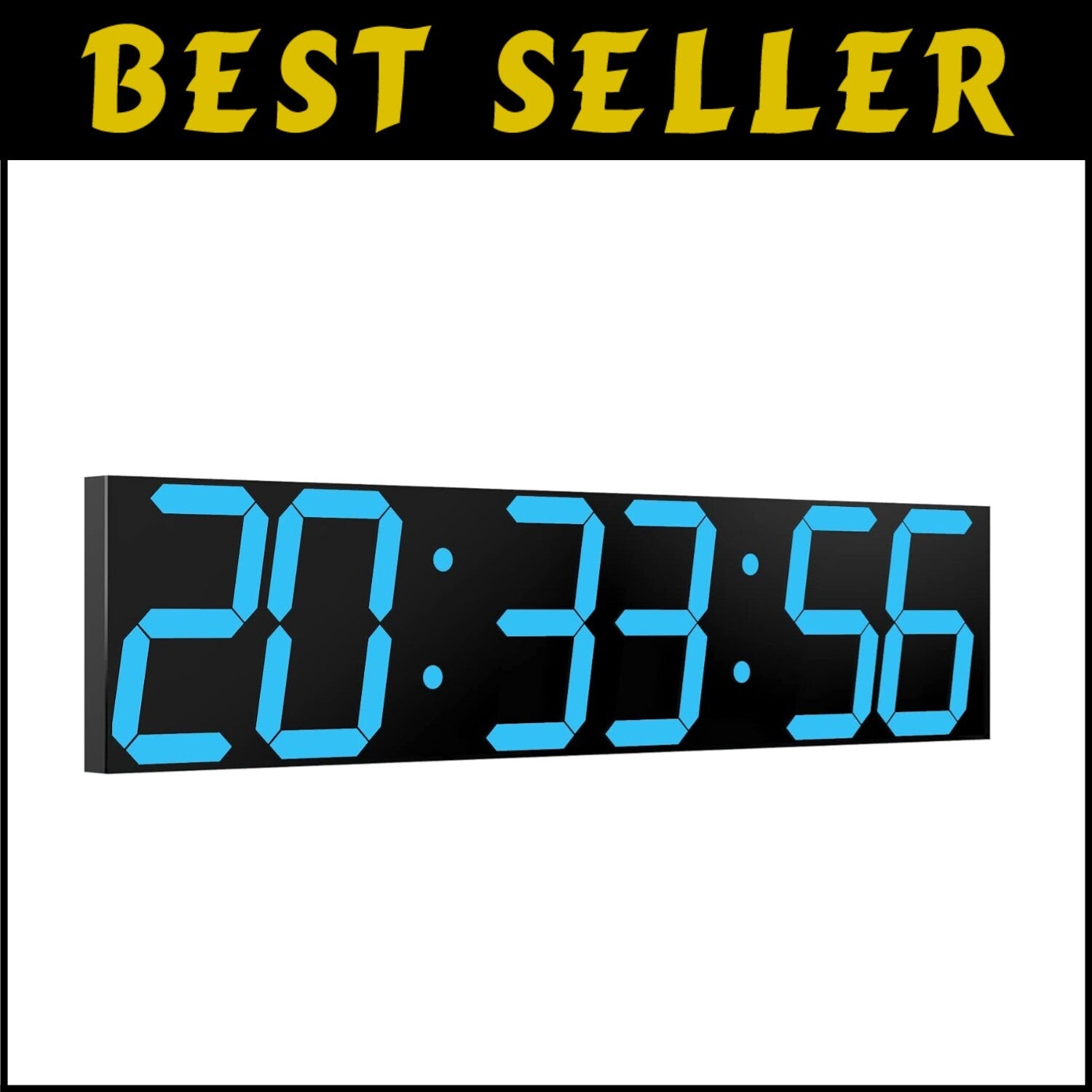 Multifunctional Ice Blue Digital Clock with Countdown Timer & Loud Alarm