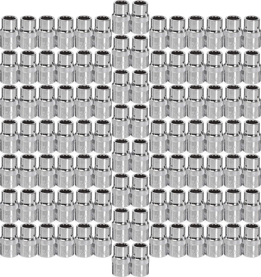 Bulk 100-Pack 10mm Shallow Sockets - 3/8" Drive and Corrosion-Resistant Finish