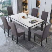 Load image into Gallery viewer, Fashionable Dining Chair Protectors - Waterproof and Washable, Argyle-Dark Gray