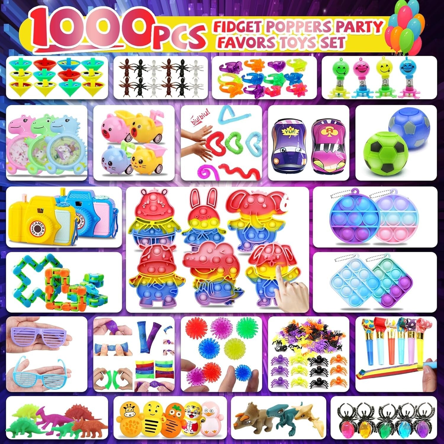 1000+ PCS Fidget Toys Party Favor Set - Creative & Engaging Goodie Bag Stuffers