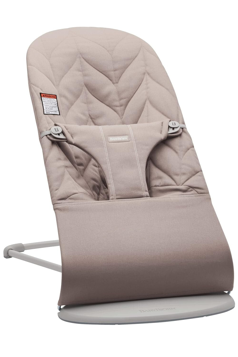 Lightweight Sand Gray Baby Bouncer with Adjustable Positions for Comfort