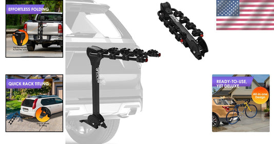 4-Bike Tilting Hitch Carrier with Convenient Pedal - For All Your Adventures