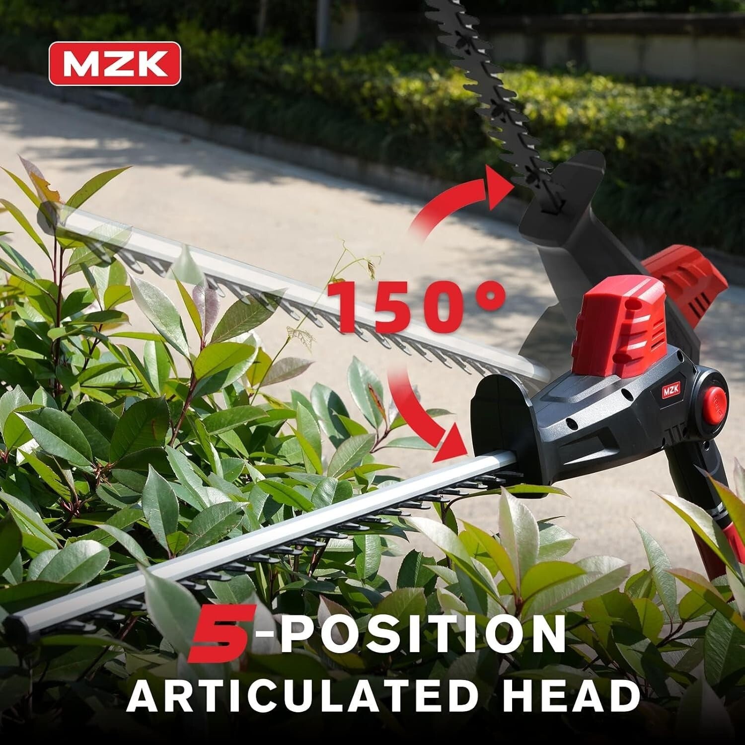 Lightweight 20V Cordless Hedge Trimmer with Adjustable Head for Easy Cutting