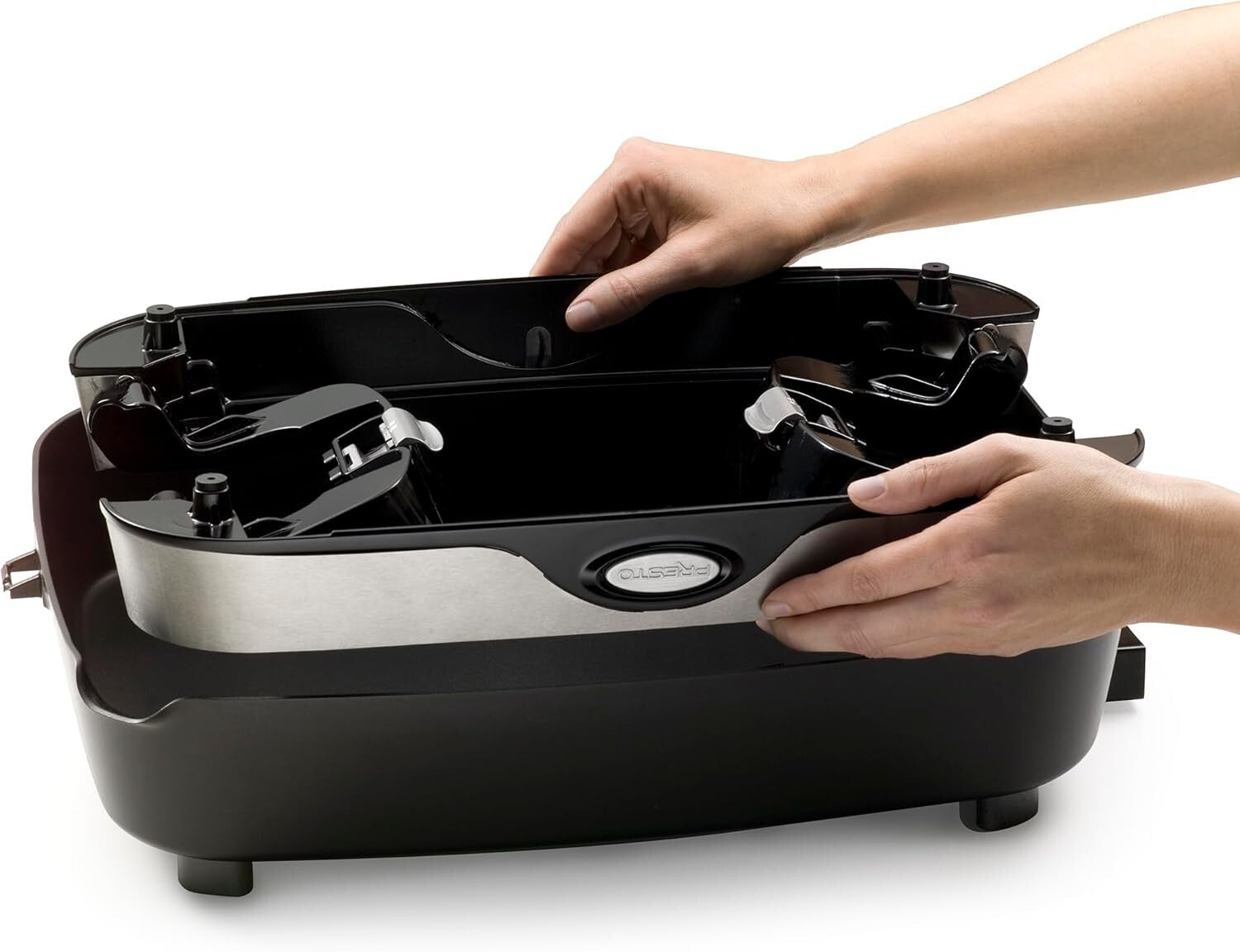 Ceramic Nonstick 16-Inch Foldaway Skillet with Temperature Control and Glass Lid